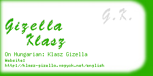 gizella klasz business card